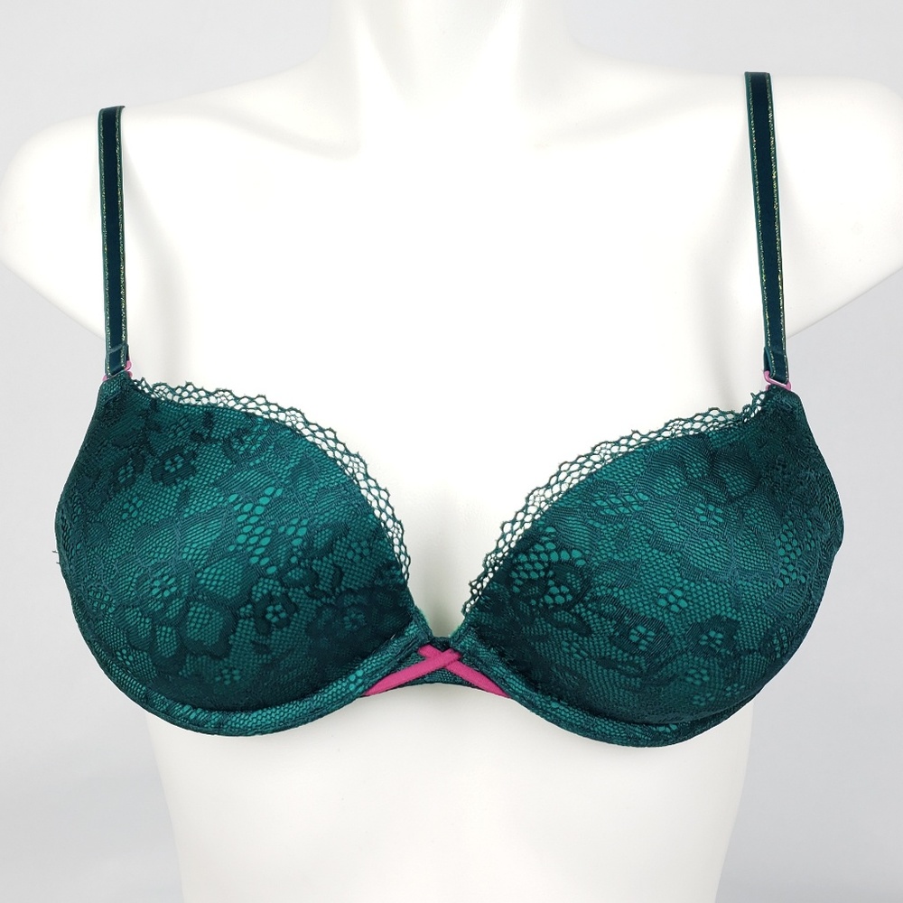 Cosmopolitan green bra underwire lace 34A